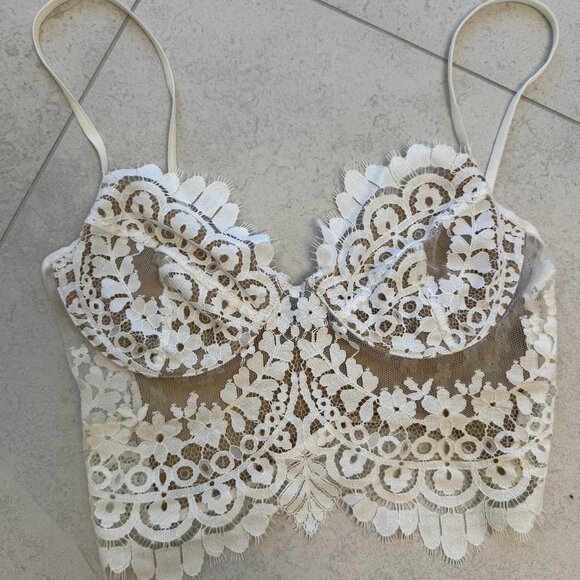 For Love and Lemons Lace Bra/Bustier - Picture 1 of 4